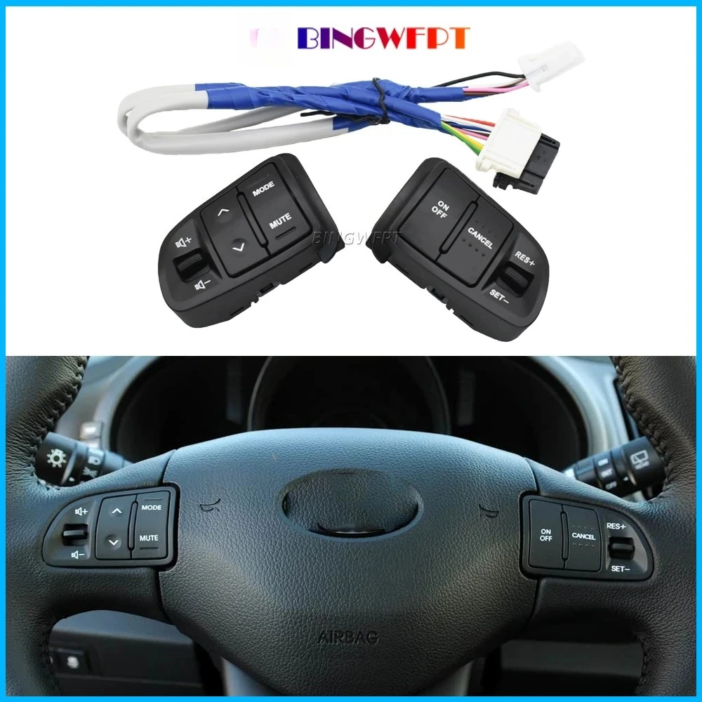 Multi Function Steering Wheel Audio Cruise Control Buttons For Kia Sportage 2012 2013 2014 2016 With Backlight Button Switch