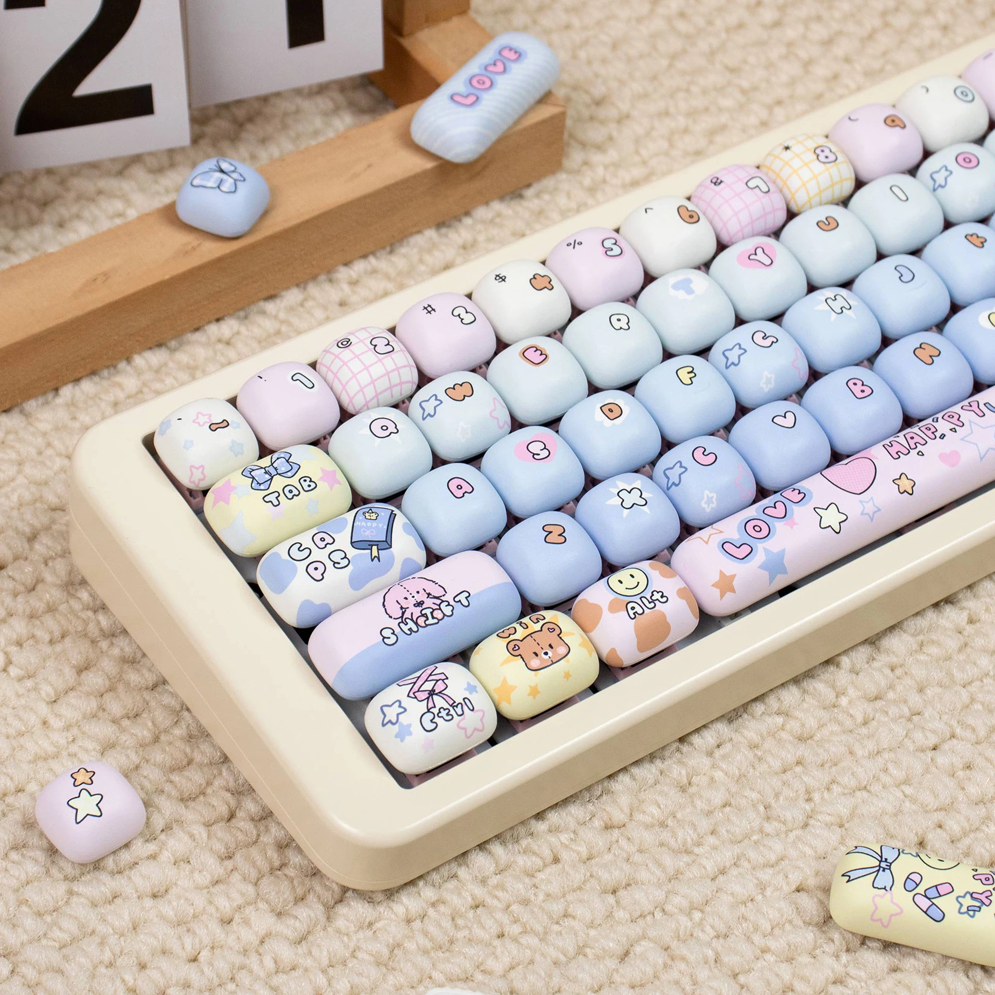 

137 keys PBT Toys house Keycaps MOG Profile Keycap Set Dye-Sublimation Custom Keyboard Caps For Mx Cherry Mechanical Keyboard