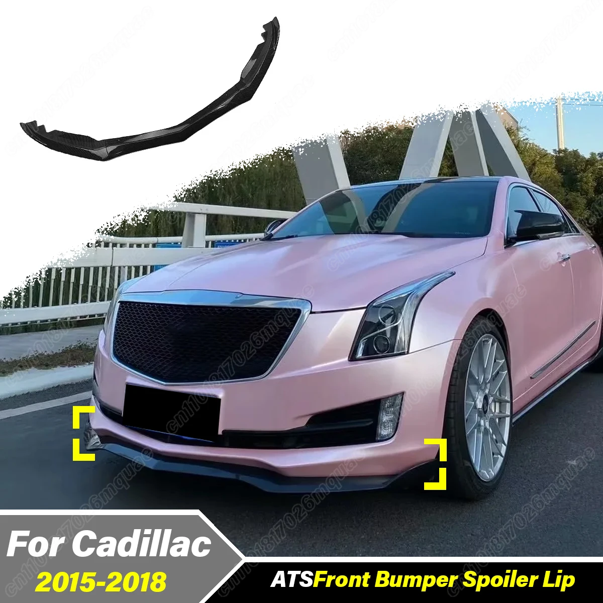 

For Cadillac ATS 2015 2016 2017 2018 Automobile Front Bumper Spoiler Body Front Fender Splitter Decorative Guard Accessories