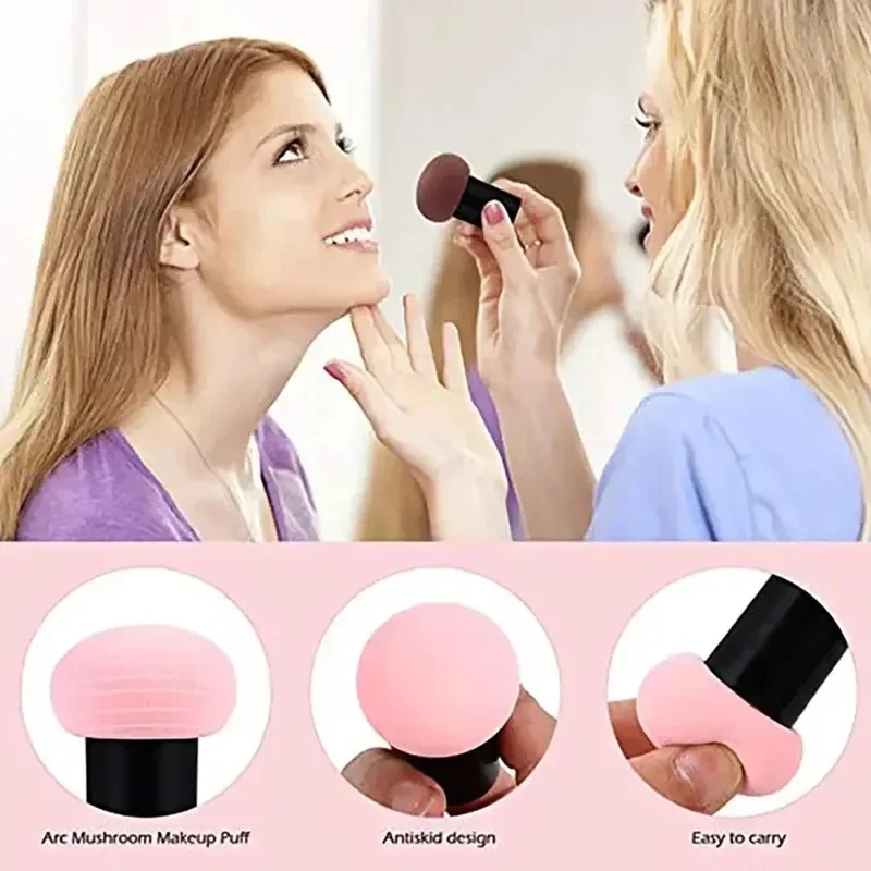 

EOEKKYMushroom Head Make Up Sponge Makeup Blender Cosmetic Puff with Storage Box for Liquid Foundations and Powders Beauty Tools