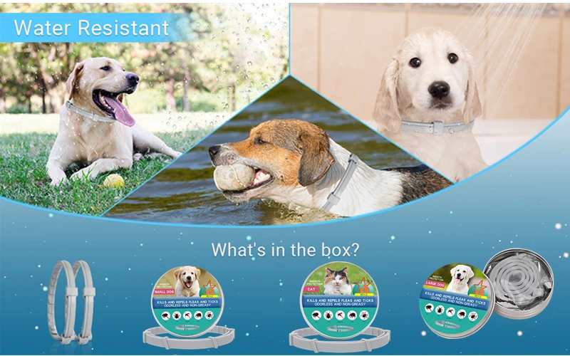 Extendable Pet Flea Collar Antiparasitic Necklace Personalized Anti Flea and Tick Big Dog Puppy Cat Anti-Flea Collar Ticks Dogs