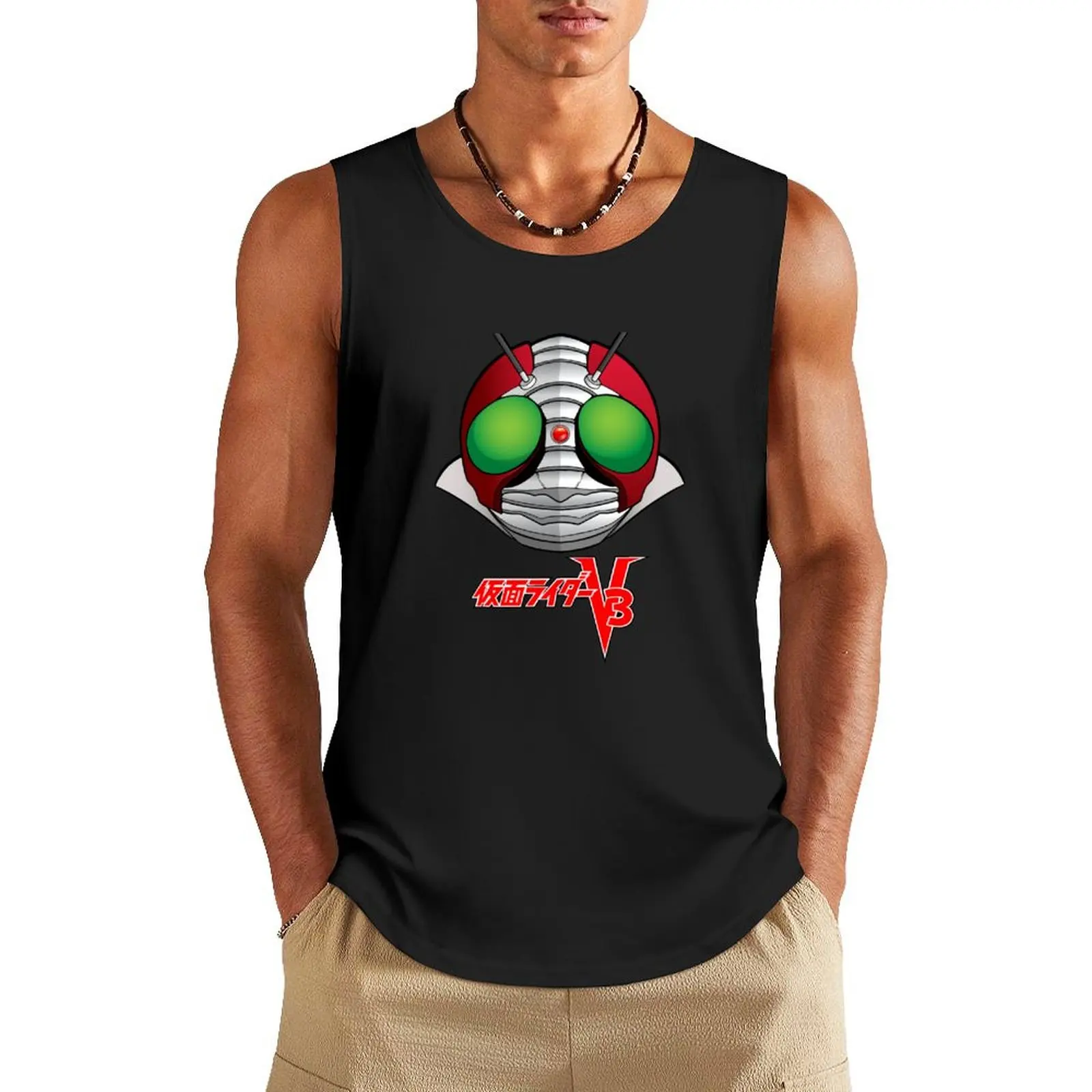 

Kamen Rider V3 Masked Rider Tank Top Man summer clothes Men's t shirt