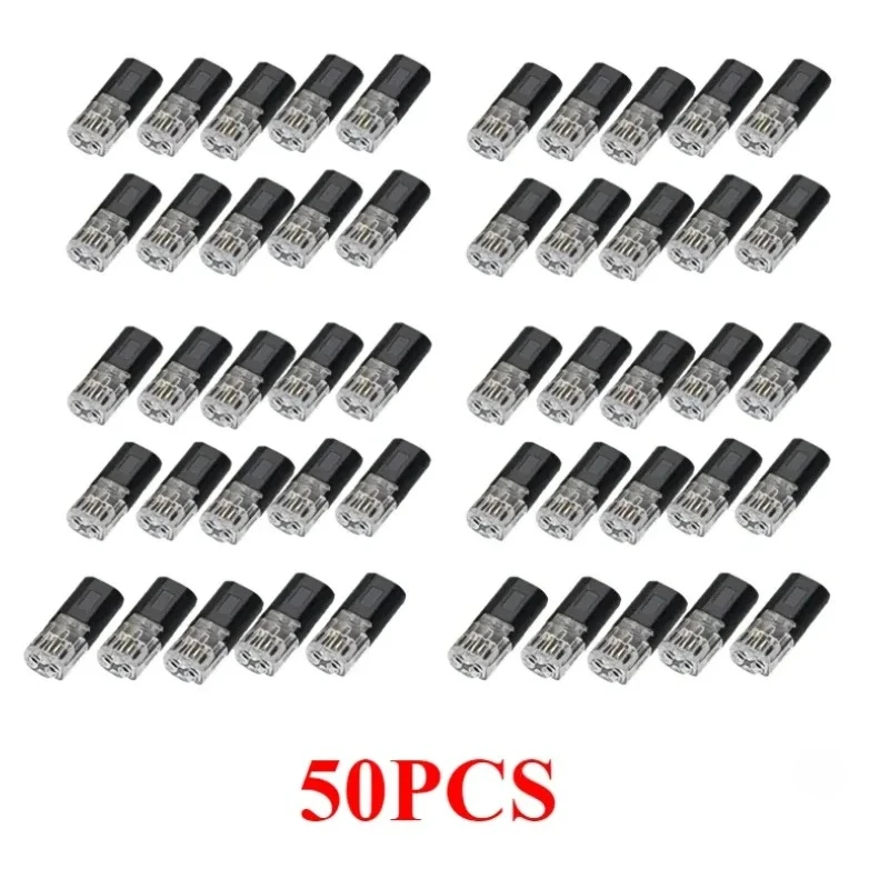 

10/30/50Pcs 2-Pin Pluggable Wire Connectors,Quick-Connect Terminal Blocks,Suitable for Low-Voltage Cables,No Power Mode Required
