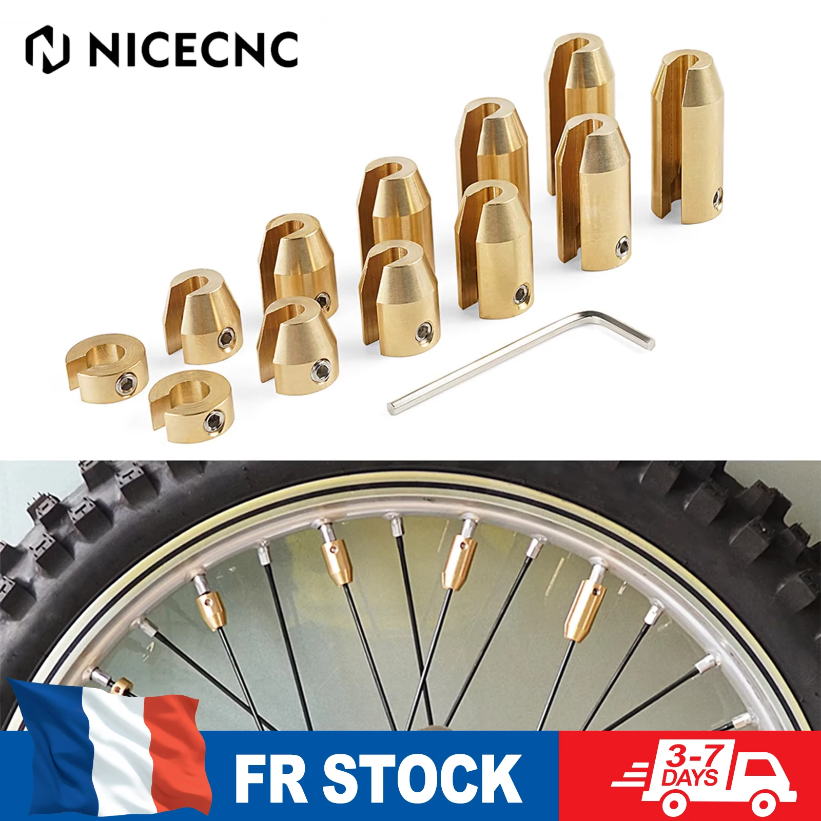 12/14-teilige Messing-Speichengewichte Nachfüllsets für Yamaha Honda Suzuki Kawasaki BMW Ducati KTM Husqvarna Aprilia Triumph