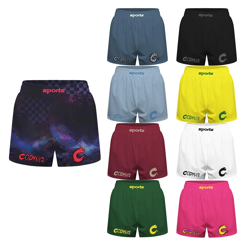Kids Boys Compression Fight Shorts 4-12 Year MMA BJJ Grappling Training Multi Color Printed Children Wrestling Boxing Sportswear