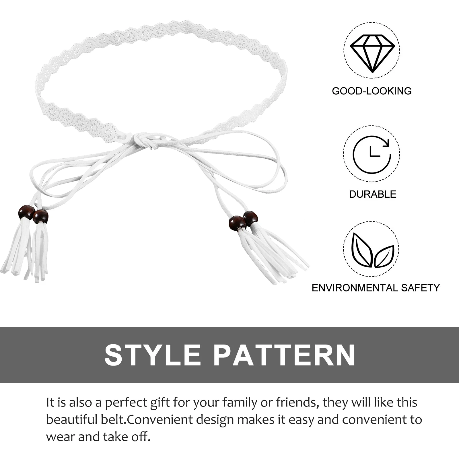 

Tassel Design Waist Belt Elegant Women'S Adjustable Girdle Tassel Design Waist Belt For Dresses Skirts Clothing Accessory Gift