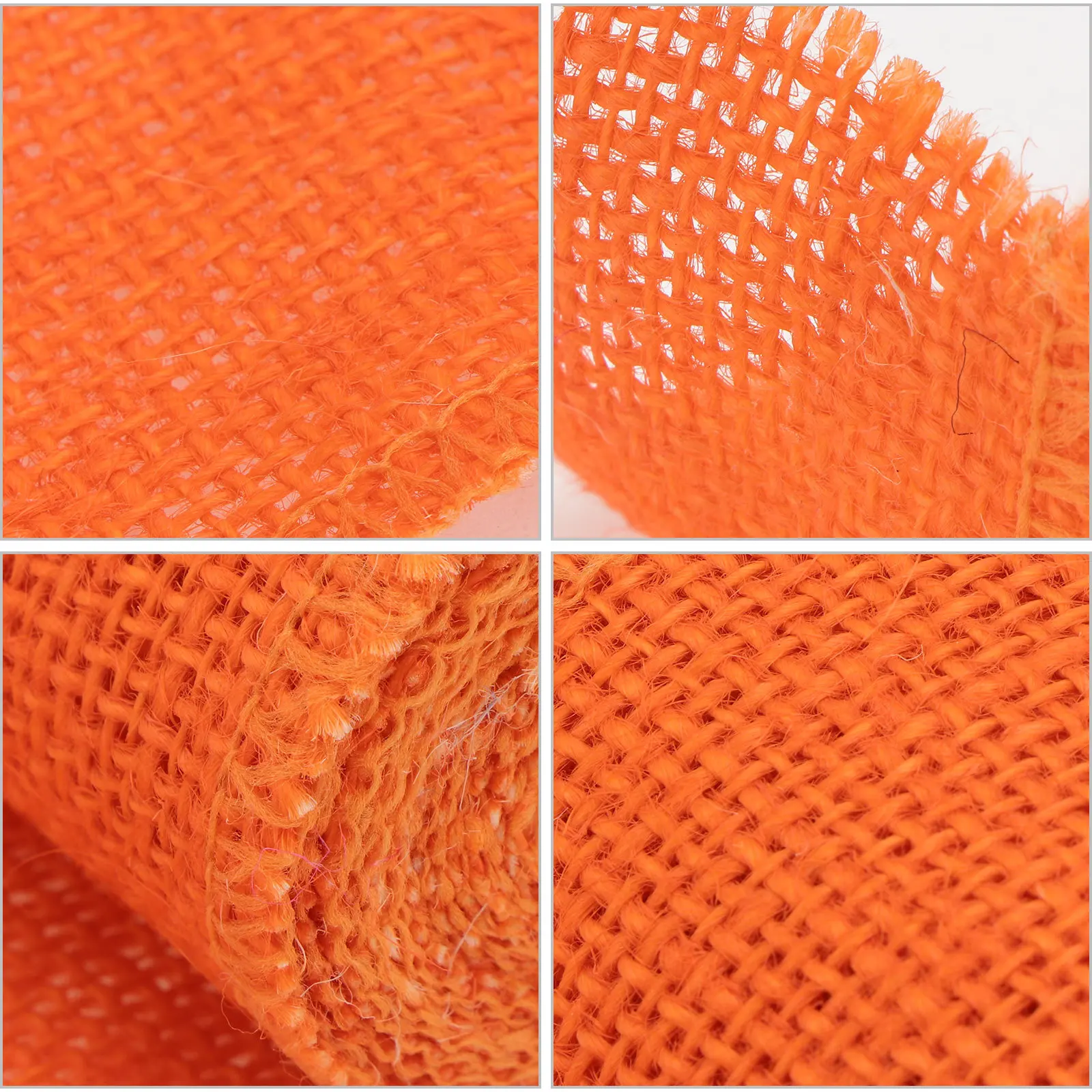 

2M Jute Burlap Ribbon Roll Orange 6Cm Wide For Christmas Decoration Wedding Craft Wreaths Diy Projects Environmental Friendly