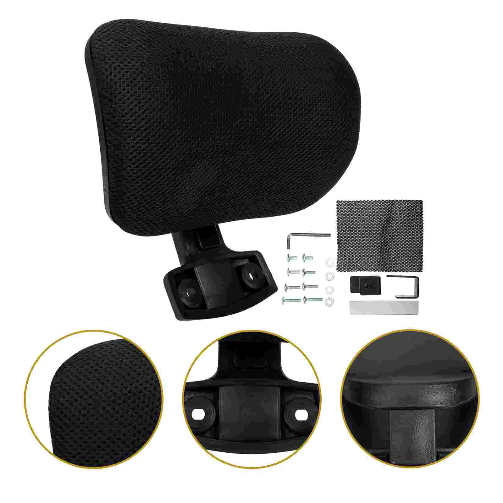 Office Chair Headrest Adjustable Computer Chair Headrest Computer Cushion Rest Retrofit Lift Neck Pillow Swivel Mesh Headrest