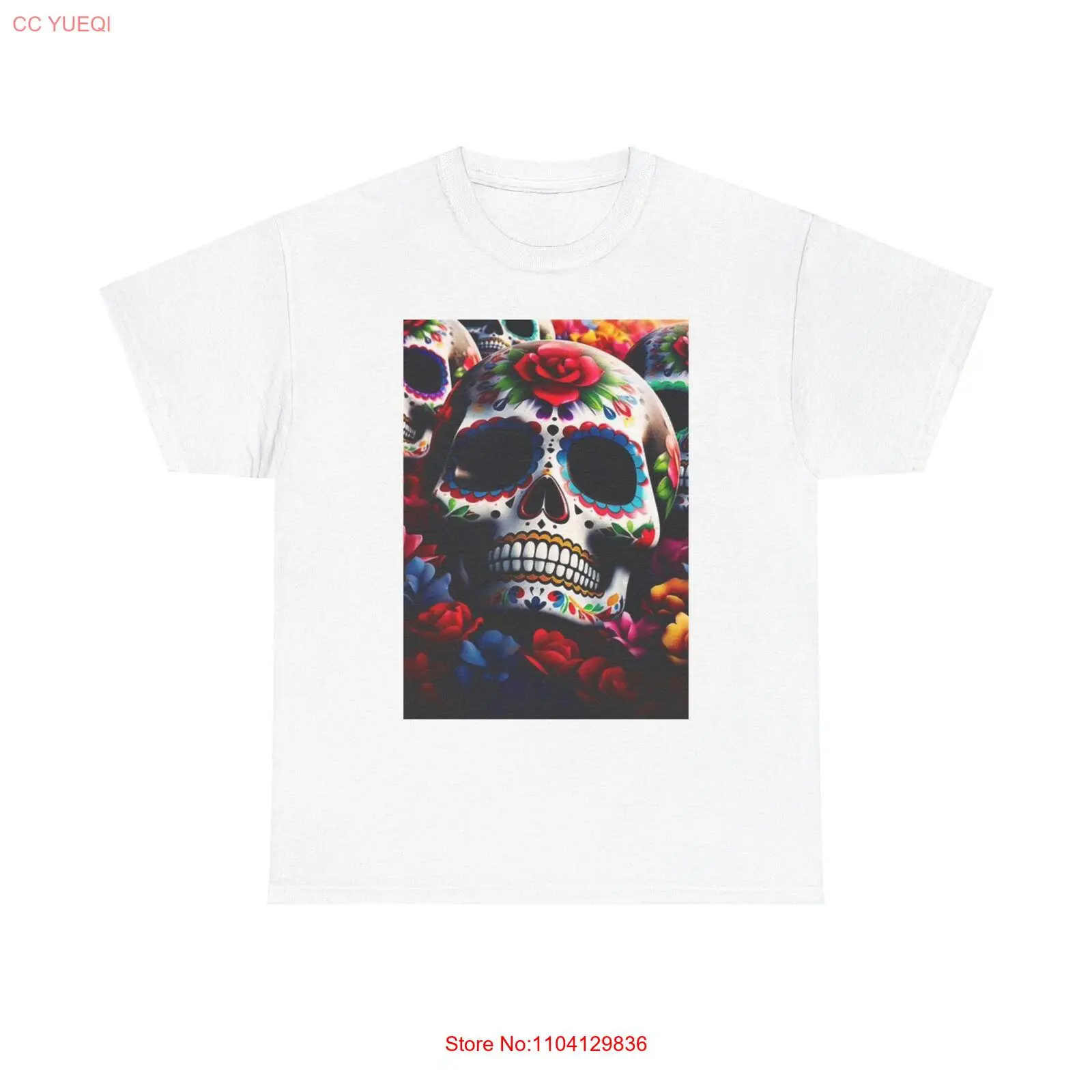 

Day Of The Dead Tee, Vintage Art Graphic T-Shirt, Unisex Cotton Shirt, Dia De 3