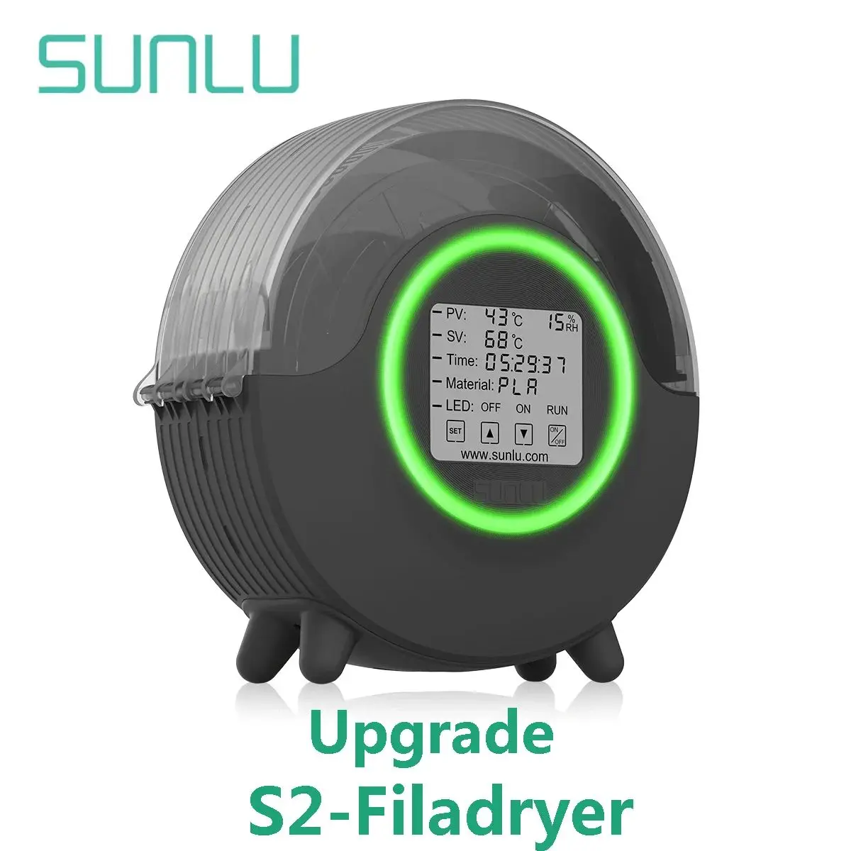 SUNLU S2 3D-printer filamentdroger verbeterde opbergdroogbox met 360° °   Omringende verwarmingsventilator voor PLA/PETG/ABS Filament Dry Mate