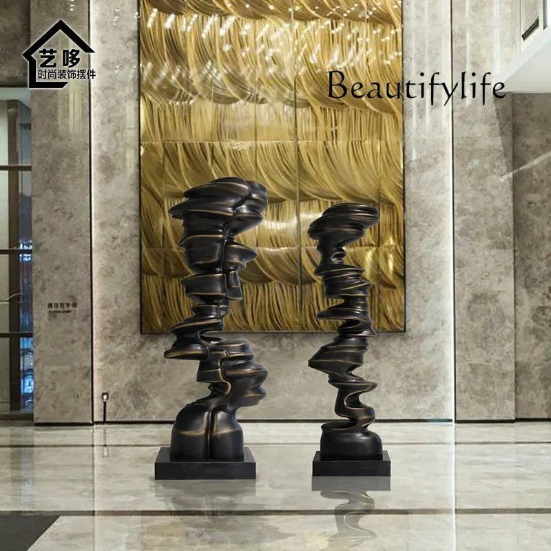 Taihu stone large glass fiber reinforced plastic sculpture entrance floor ornament lobby landscape art decoration