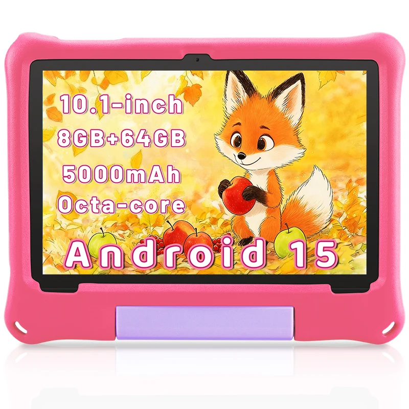 ANRY Budget Android 16 Tablet 10 Inch Octa Core 8GB RAM 64GB ROM IPS HD Touch Screen Kids ChildrenTablet With Iwawa Learning APP