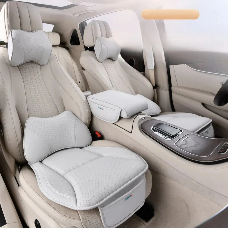 Car Cushion Nappa leather Breathable Car Seat Cover Seat Set Neck pillow For Mercedes-Benz BMW Audi VW Toyota Ford Hyundai etc.