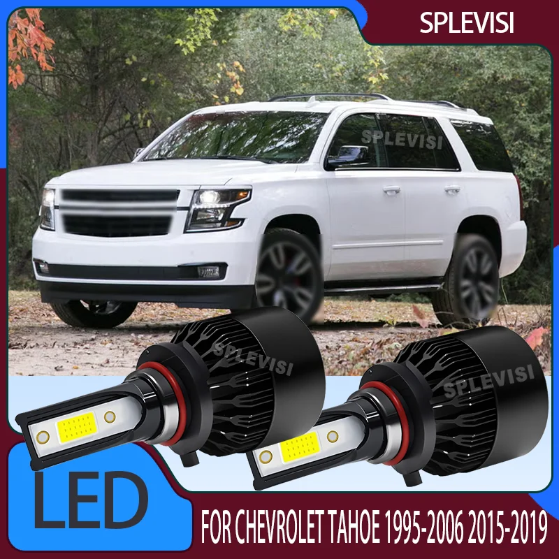 

LED Headlight Bulbs 6000LM High Beam Black aluminium 300% Brighter than Halogen IP67 For Chevrolet Tahoe 1995-2006 2015-2019