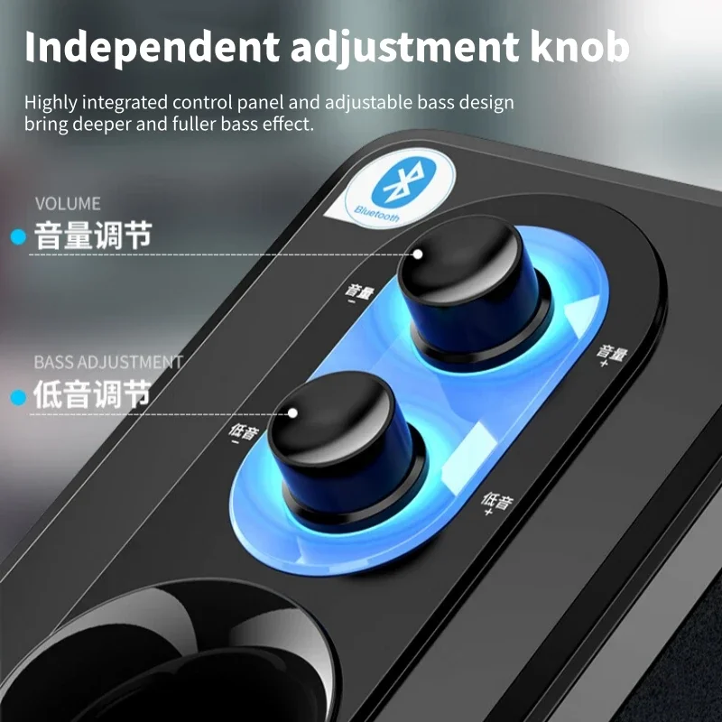 ENKOR E50B 2.1 Channel Computer Audio Home Theater Bluetooth Speakers Desktop Game Audio Desktop Notebook Audio Black Hi-Fi