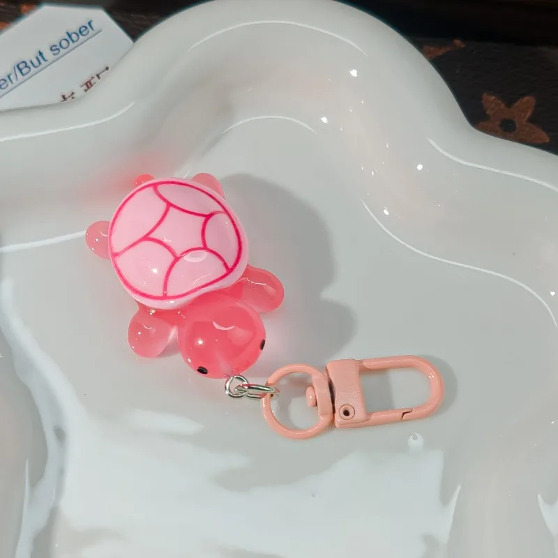 

Cartoon Luminous Colored Turtle Pendant Keychain Cute Backpack Hangings Decoration Ornament Keyrings Car Trinket Gifts