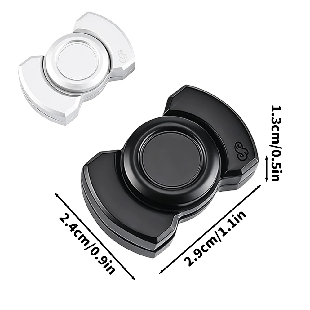 Fidget Spinner 3 en 1 y deslizador magnético: juguete de metal EDC para aliviar el estrés con botón de clic para adultos, antiansiedad y enfoque