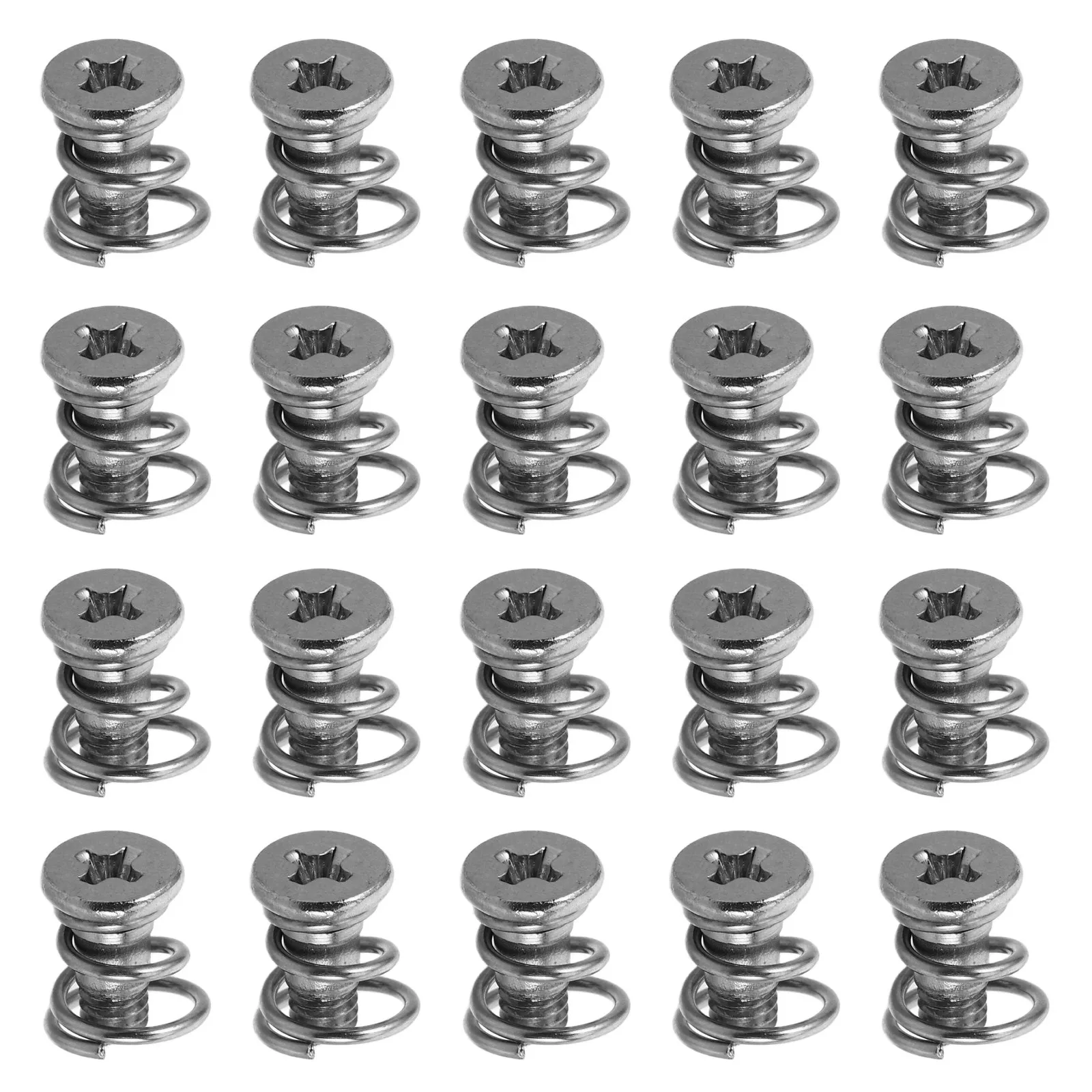 20Pcs Spring Screws for GPU Backplate Carbon Steel Precise Fit Cooling Fan Radiator Pc Repair Electronics Screws