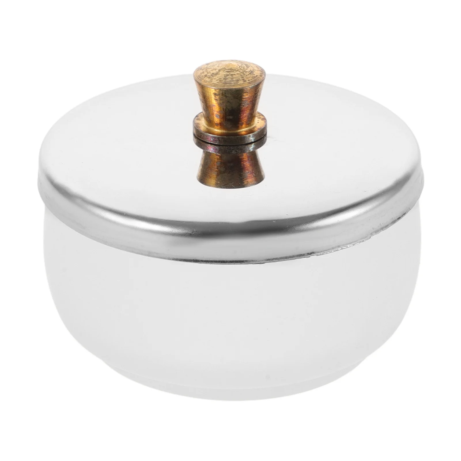 Taza de Alcohol de vidrio, cuenco líquido redondo mate de 2 pulgadas, tapa de acero inoxidable para decoración de uñas, plato Dappen, herramientas de manicura, cuidado de uñas