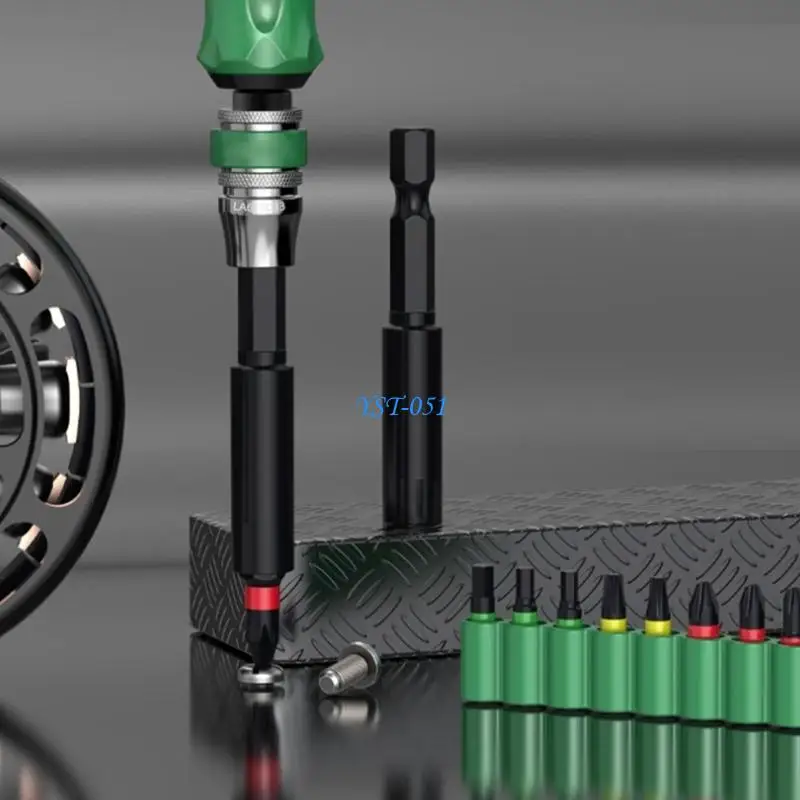 E15A Replaceable Head 10 In 1 Quick Release Screwdriver Multifunction Straight Shank Bit Set Screwdriver Bit