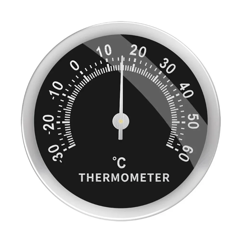 New ElectronicHygrometer Pointer Type Black Clear Dial Scale Convenient Fireplace Accessories Battery-Free Thermometer