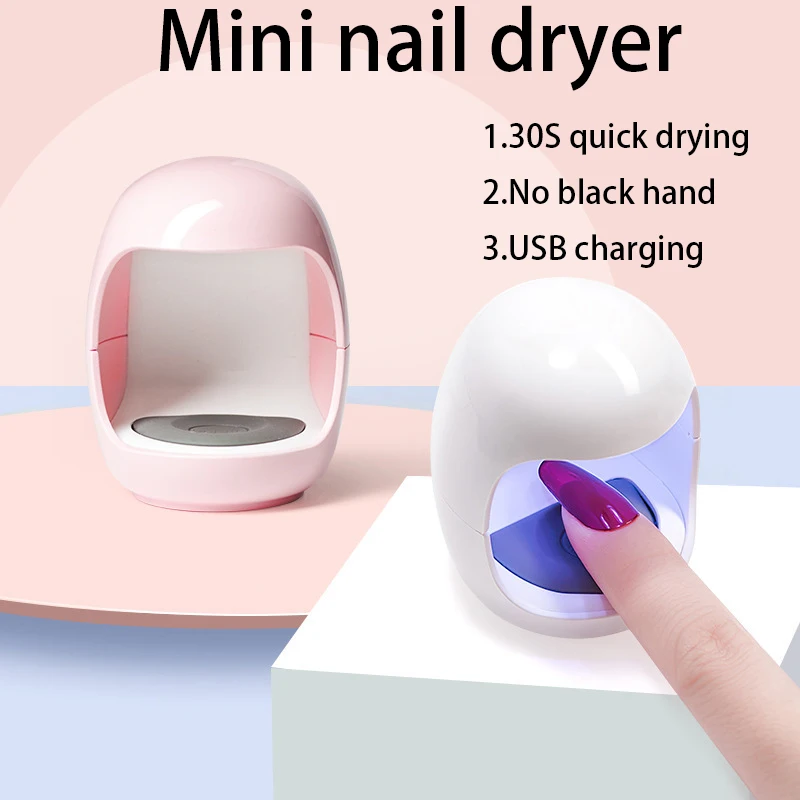 Lampe UV portable pour ongles en forme d'oeuf polisseur de vernis à ongles USB Line Home mini sèche - ongles LED Light séchage rapide 6 / 3W