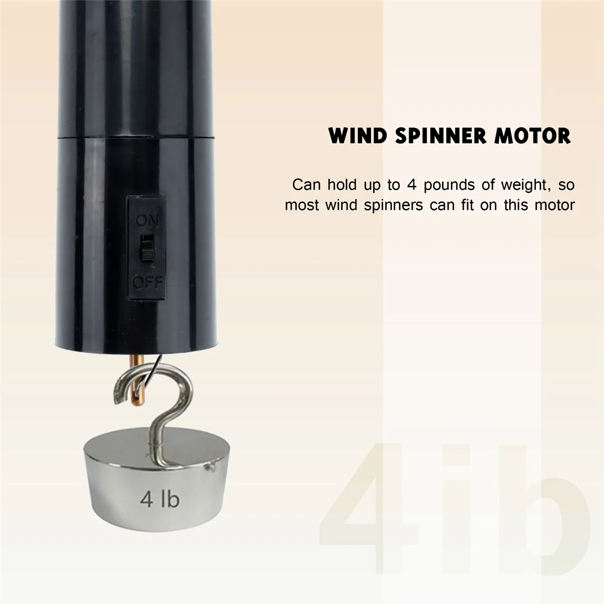 Battery Powered Wind Spinner Black Rotate Motor for Hanging Wind Chime Ornament 2Pcs image 5