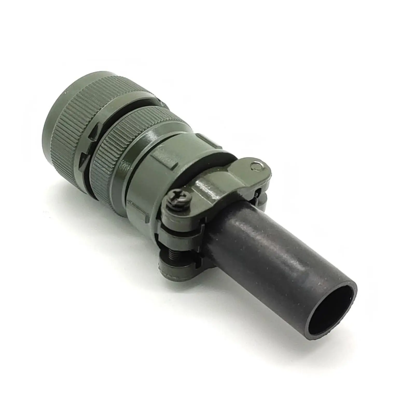 MS3106A20-27P MIL-5015 Circular Connector 14 Pin Male Cable Plug Silver Plated Straight With Cable Clamp