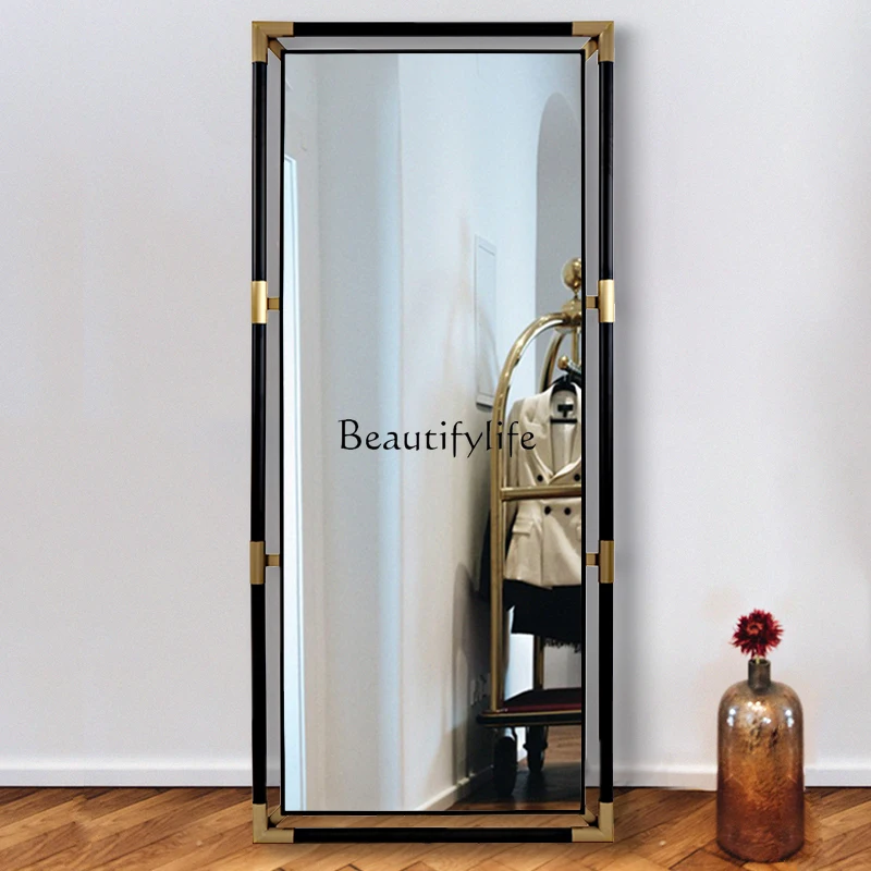 

Stylish simple light luxury dressing mirror cloakroom American wall hanging fitting mirror art decoration