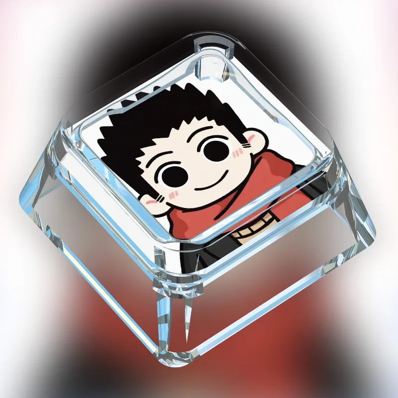 قبعات لوحة المفاتيح الميكانيكية Hunter x Hunter Gon Freecss Killua Zoldyck كارتونية تشيبي أغطية مفاتيح شفافة مخصصة للبيع بالجملة
