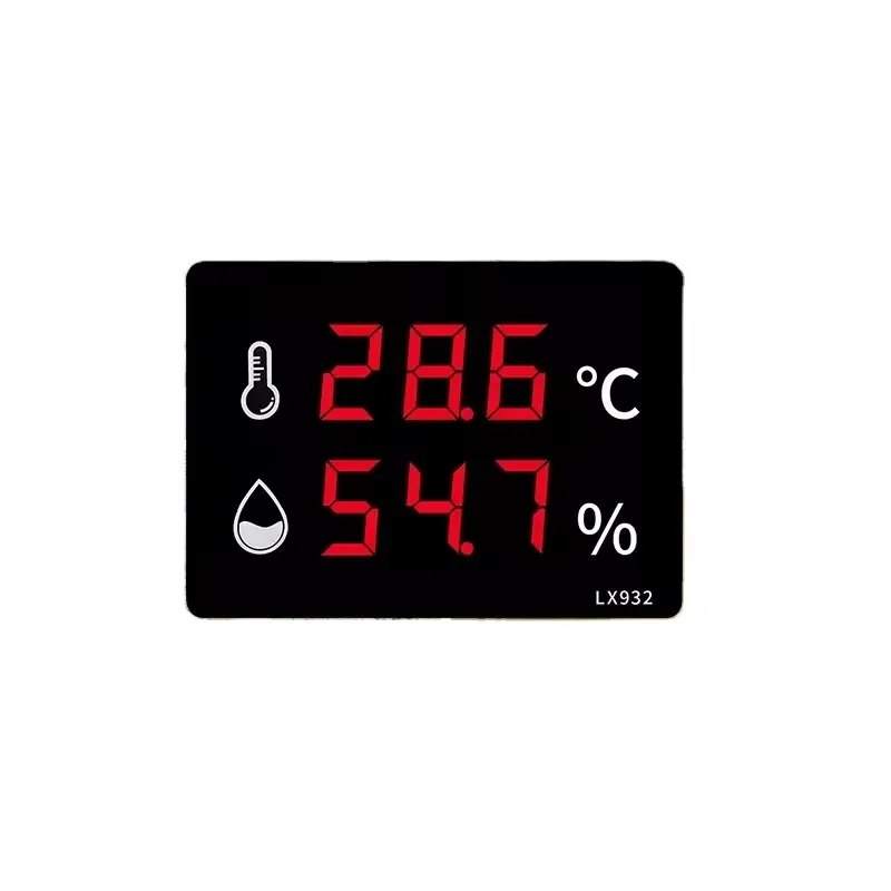LX932‑A Temp Humidity Data Logger Built‑in Sensor Large LED Display For Industrial Storage Monitoring Detector
