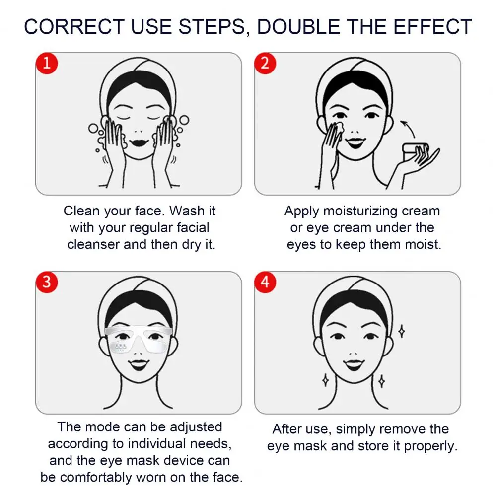

Under-eye Massager Light Therapy Eye Glasses Portable Light Therapy Glasses for Under-eye Wrinkle Removal Skin for Effective