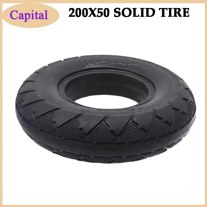 8In Scooter Solid Tire 200x50 Anti Explosion No Inflation Tyre High Elasticity Rubber Tubeless Tires Electric Kick Scooter Parts