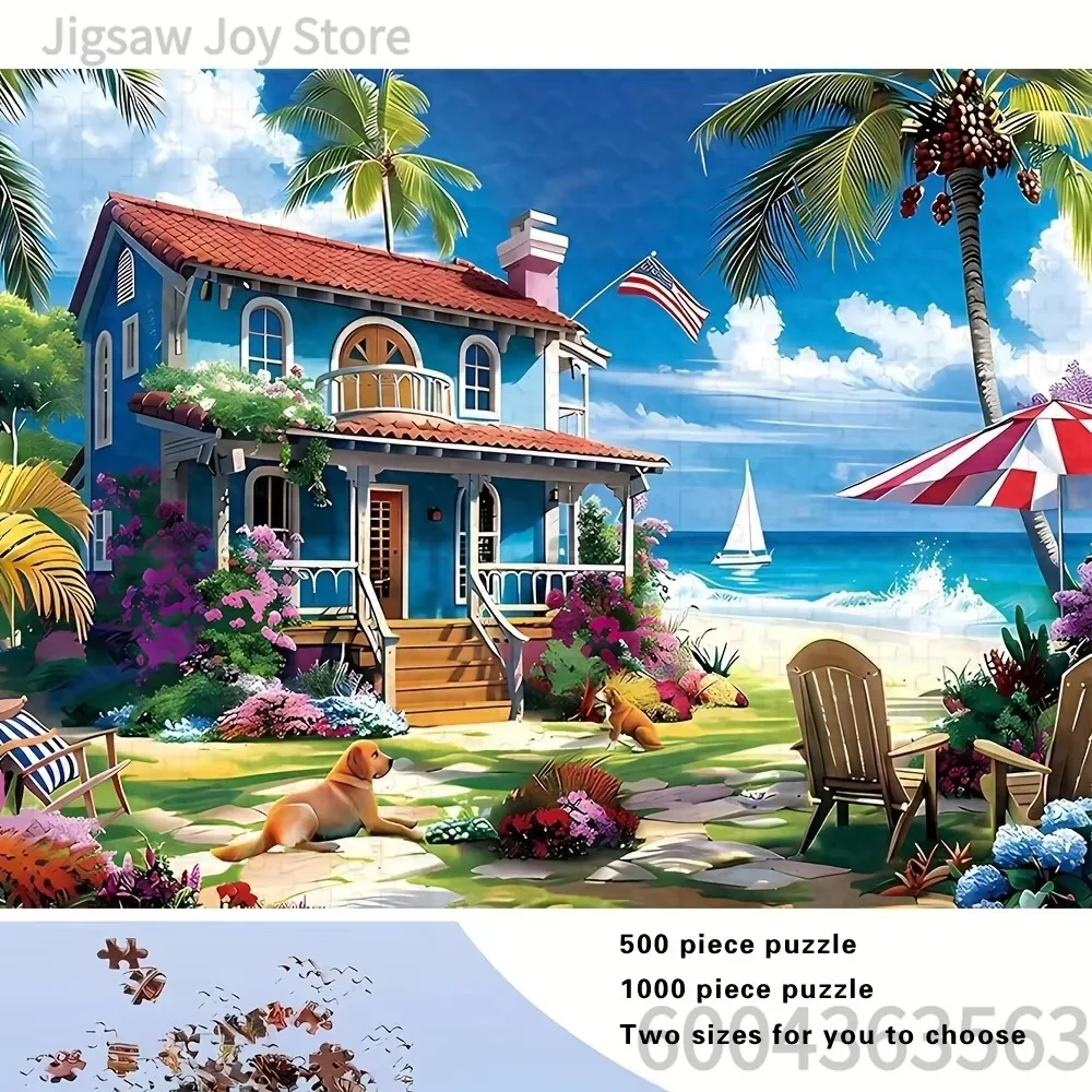 Creative Retro Vehicle & Vibrant Nature Landscape Jigsaw Puzzle Paper Board Game Kids Adults Intelligence Development Toy