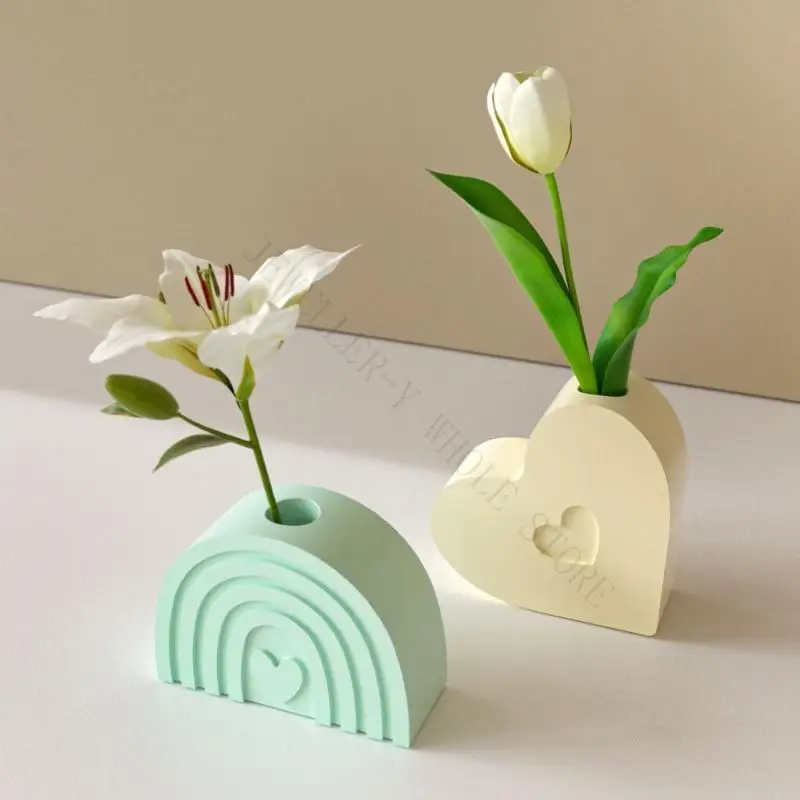 R7UF Detailed Heart Flower Silicone Mold For Crafting Resin Art Pieces