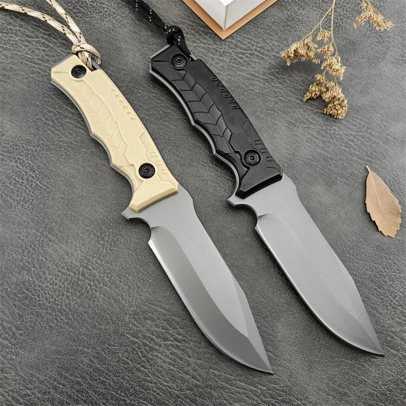 New M01 Tactical Military Straight Knife 8Cr13Mov Fixed Blade Nylon Fiber Handle Portable Outdoor Survival Camping Hunting Knife