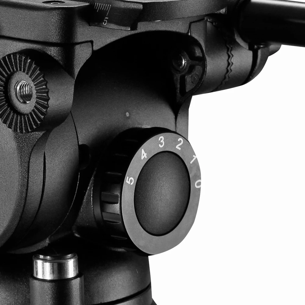 E-IMAGE EI7080AA المهنية الثقيلة مرحلتين الألومنيوم 100 مللي متر وعاء فيديو ترايبود لكاميرات الفيديو كاميرا الفيديو