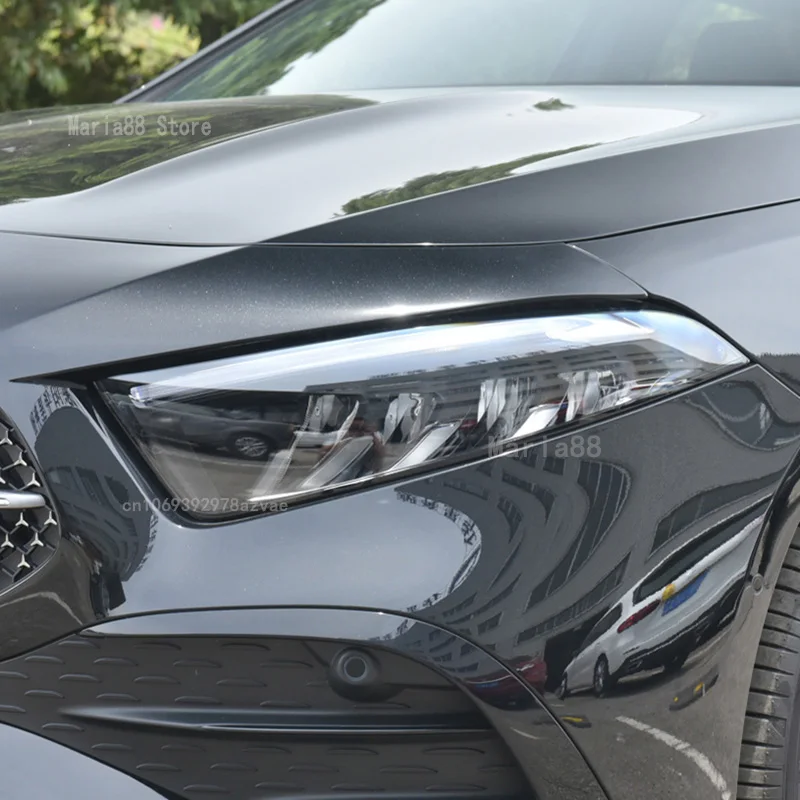 

For Benz A Class W177 2018-2023 Accessories Car Headlight Protective Film Transparent Black TPU Sticker