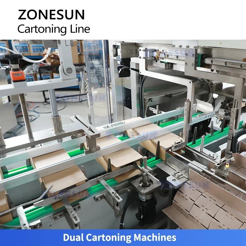 ZONESUN ZS-FAL180V5 Automatic Cartoning Machine Case Packer Box Taping Machine