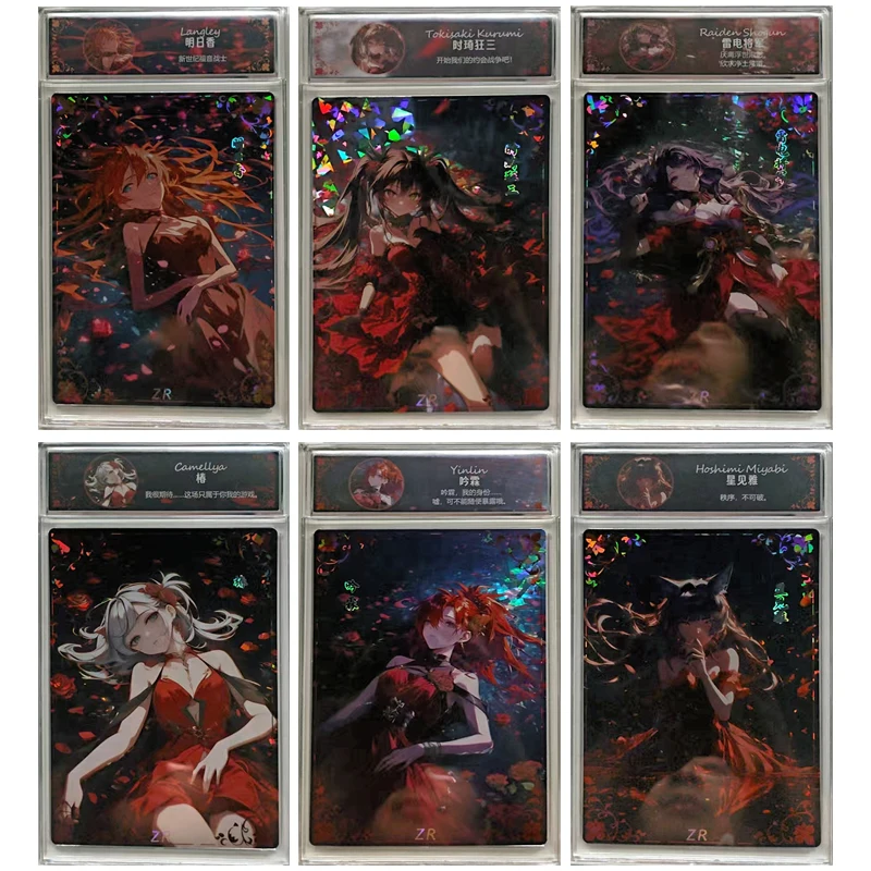 

Anime Goddess Story Tokisaki Kurumi Hoshimi Miyabi Asuka Langley Soryu Collectible Cards Christmas Birthday Gifts Children's Toy
