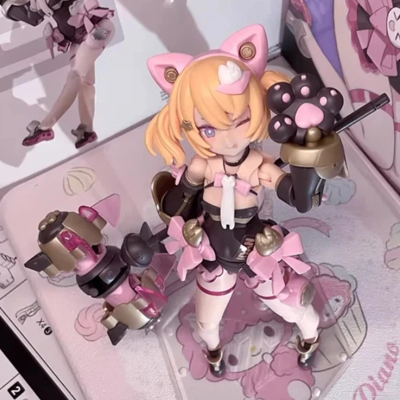 

Подлинное устройство Megami в масштабе 1/1, комплект пластиковой модели полного действия Puni Mofu Yuki Tu Kuro Mao, милая игрушка, украшение для рабочего стола, прекрасный подарок