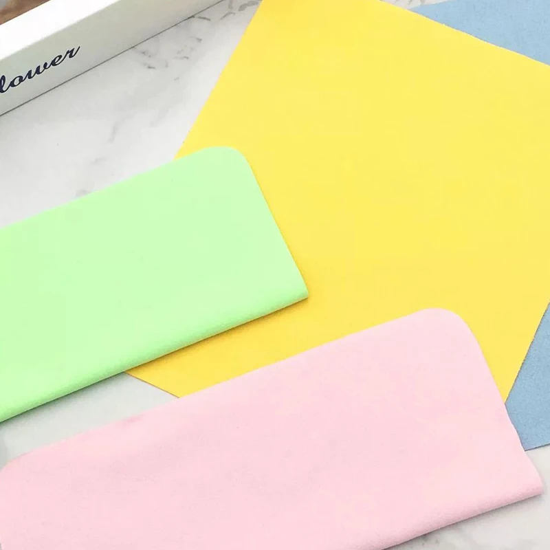1pc lente da câmera chamois óculos cleaner 14.5*17.5cm superfine fibra óculos pano de limpeza para lente tela do telefone limpeza toalhetes