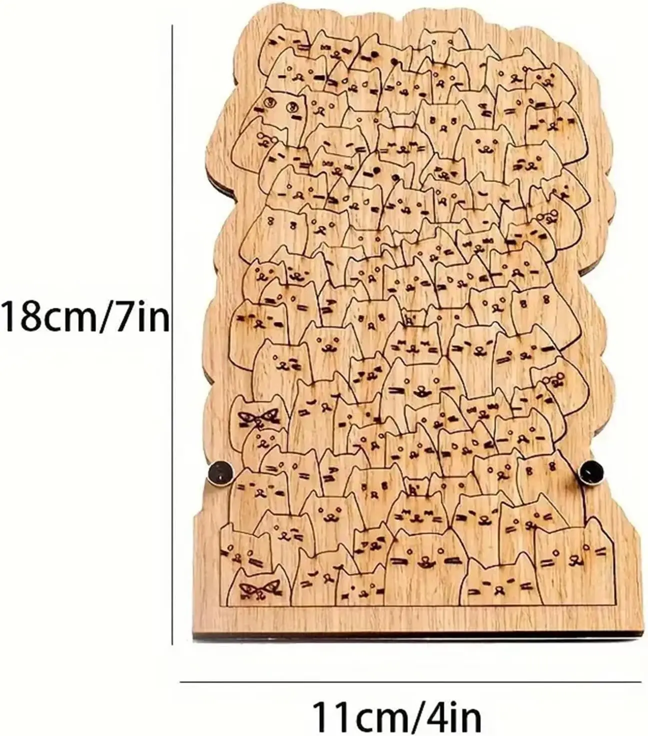 Cats Wooden Jigsaw Puzzle - Unique Irregular Animal Shaped Brain Teaser for Adults Kids, Eco-Friendly Wood Puzzle Game, Creative