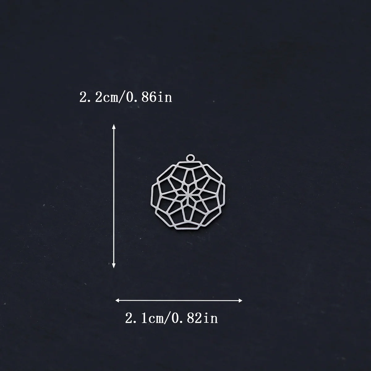 3pcs Flower of Life Charms DIY Accessories For Necklace Jewelry Making Stainless Steel Mandala Pendants