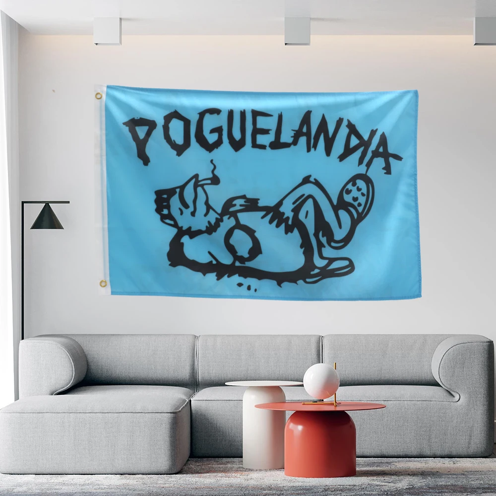 60x90cm Poguelandia Flag Outer Banks Fun Poster Durable Men's Cave Wall Flag With Brass Grommet Suitable For Room Decor