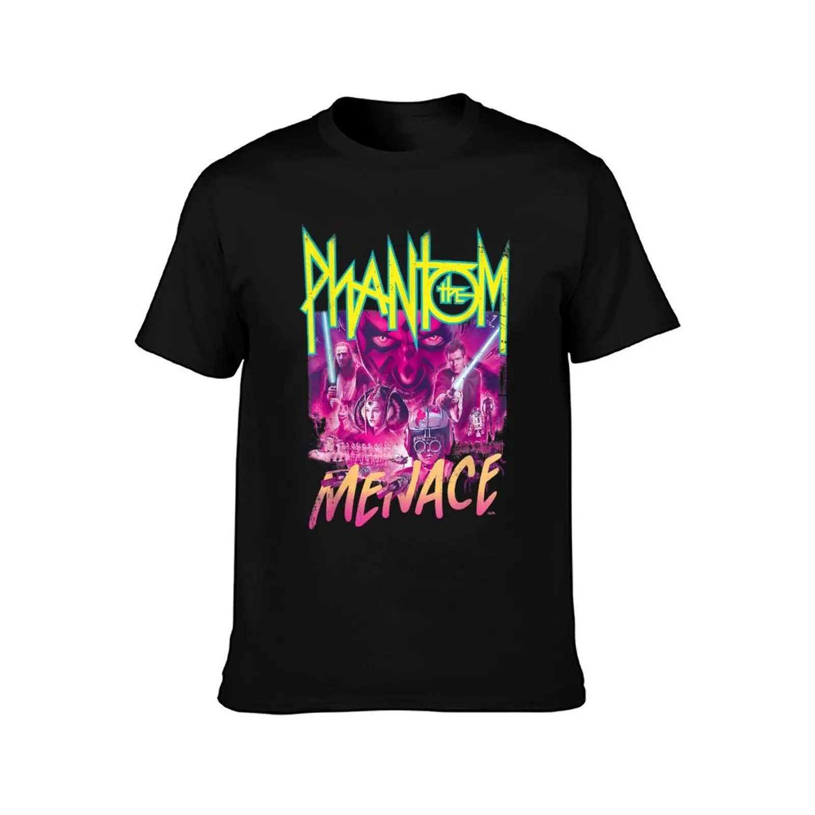 The Phantom Menace Band T-Shirt, Summer Casual Cotton Tee, Oversized Streetwear Tops, Vintage Graphic Print, Unisex Men Women