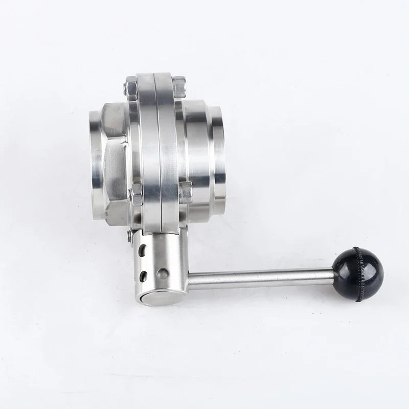 DN32/40/50/65/80/100 1-1/4 "1-1/2" 2 "2.5" 3 "3.5" 4 "BSPT Fêmea 304 Válvula Borboleta de Aço Inoxidável Homebrew