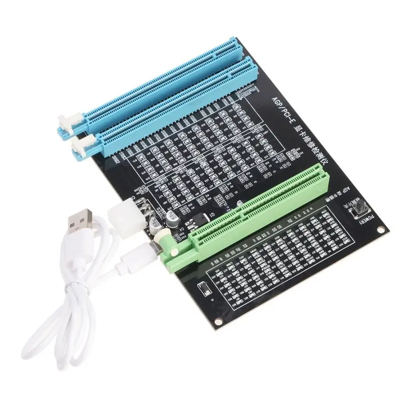 M51K-Graphics Card Tester AGP PCI-E X16 Dual-Purpose Socket Tester Graphics Card Diagnostic Repair Tool