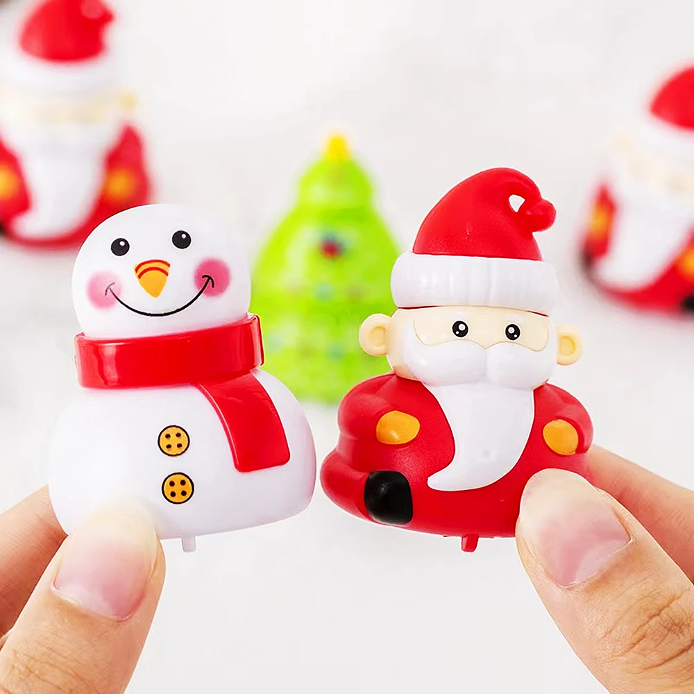 6/20Pcs Christmas Party Gifts Decoration Cartoon Christmas Tree Old Man Snowman Pull Back Car Toys Children Birthday Party Gifts