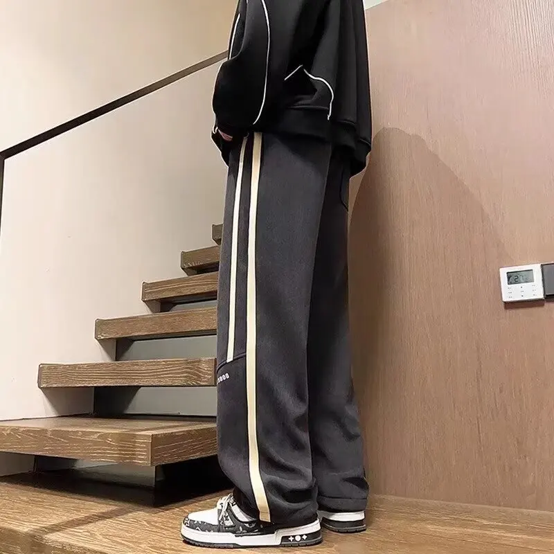 

Non pilling and non fading long pants, sports and casual sweatpants, trendy, simple and loose fit, new style temperament